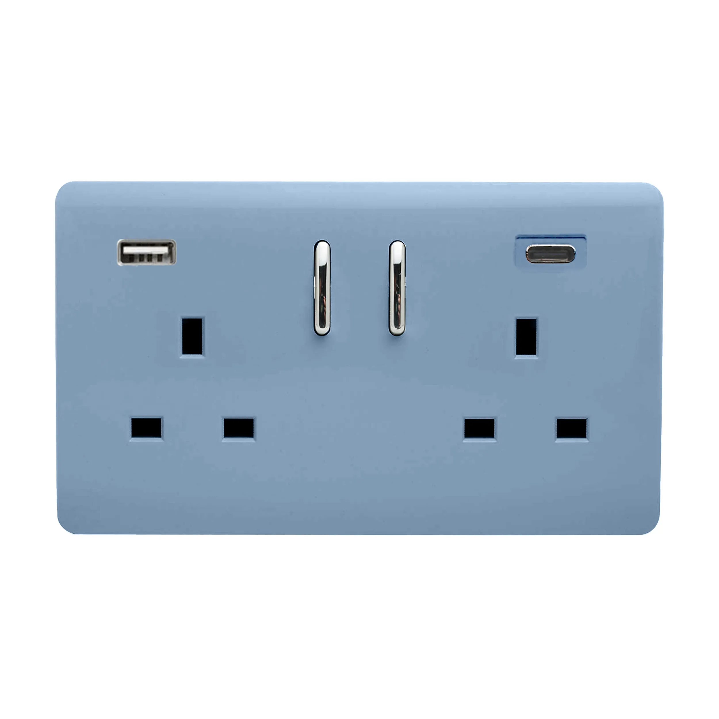 Sky Blue Wiring Accessories Trendi Decorative Screwless